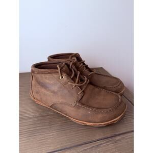 Olukai Hamakua Lace Up Chukka Boots US 11 Men's Brown Leather Shoes